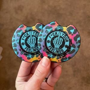 F Your Feelings Car Coaster Set | Car Accessories